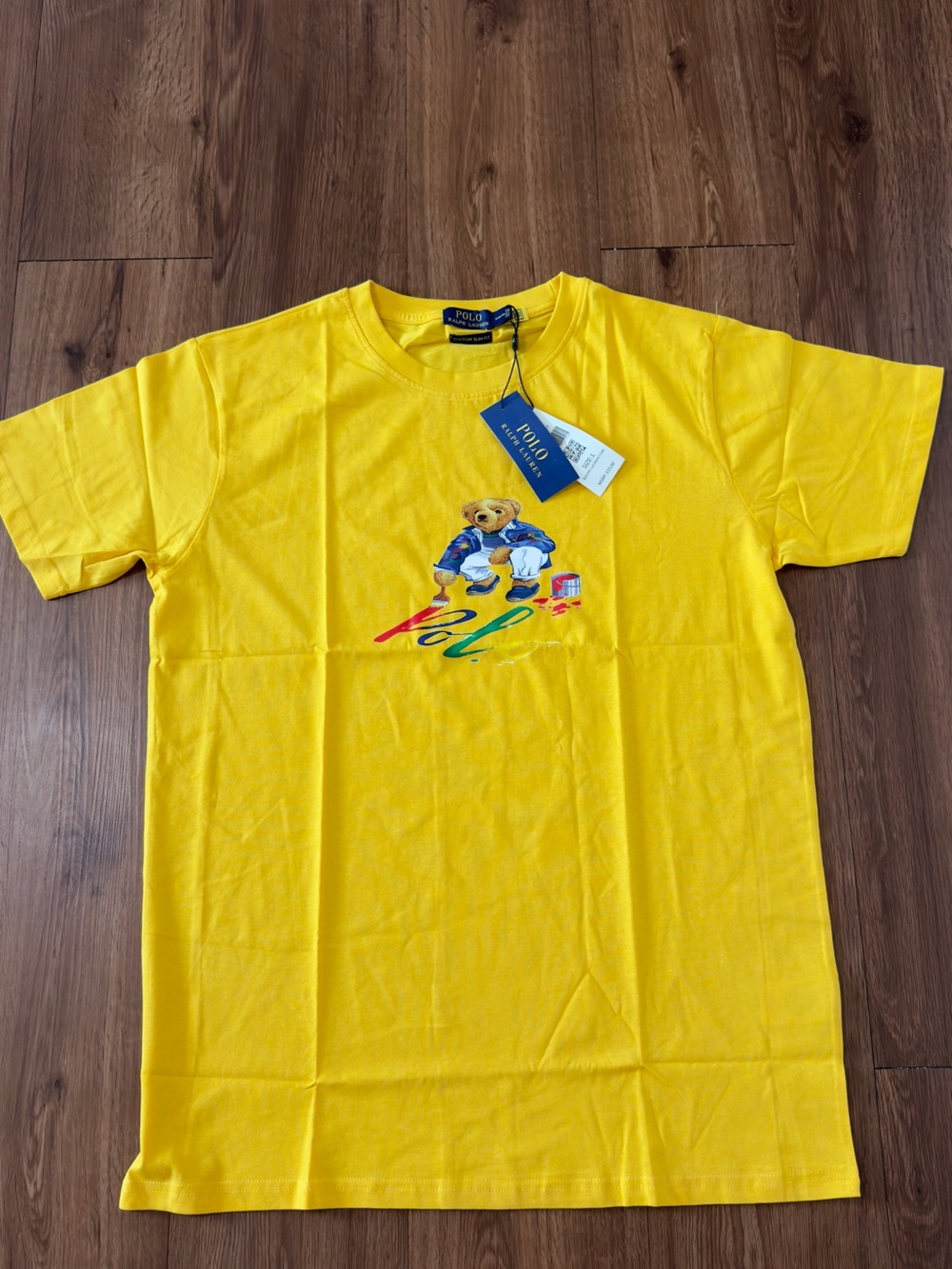 Polo by Ralph Lauren Yellow Bear Graphic Tee - Men's Crew Neck